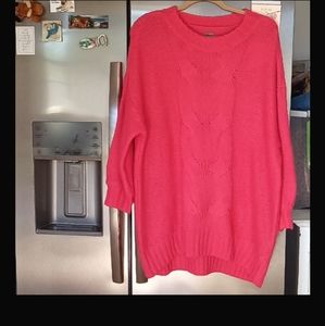 Oversized hot pink sweater by Aerie